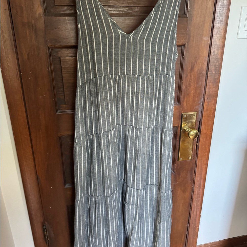 Marine Layer Charcoal and White Striped Dress size Large